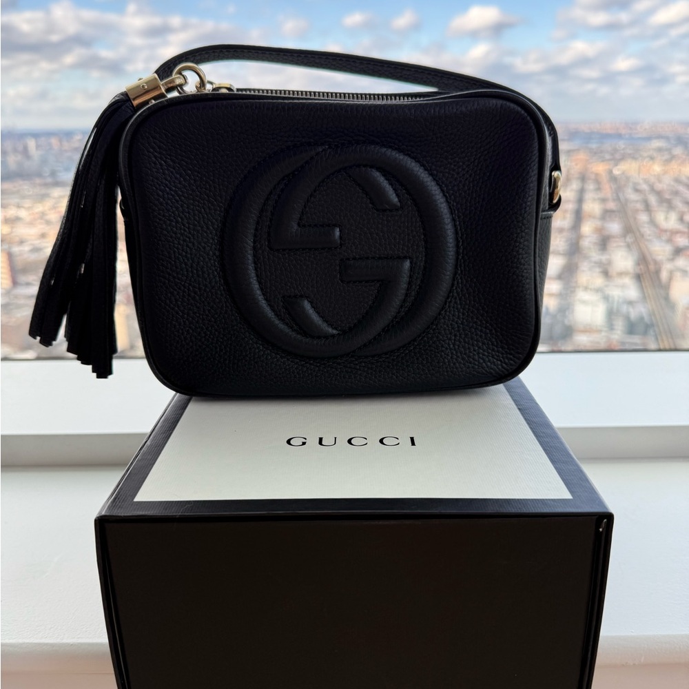 Gucci Black Leather Small Soho Disco Bag